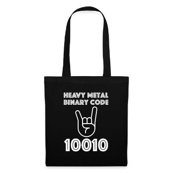 Code binaire Heavy Metal | Musique, Guitare - Sac en tissu - noir - Devant
