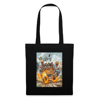 Hommes buvant de la bière Cadeau - Sac en tissu - noir - Devant