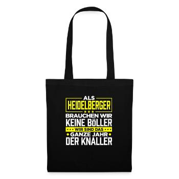 HEIDELBERGER - Böller - Stoffbeutel - Schwarz - Vorne