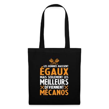 Les Hommes Naissent Egaux - Les Meilleurs Mécanos - Sac en tissu - noir - Devant