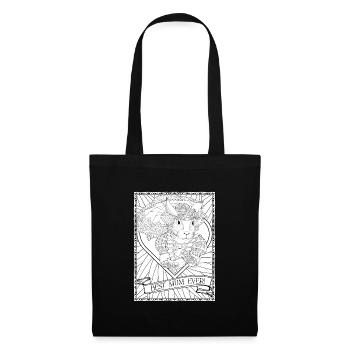 Beste Mum Ever Vintage Fantasy Kaninchen Muttertag - Stoffbeutel - Schwarz - Vorne