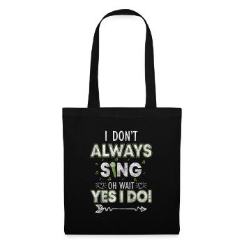 Singing Passion Sheet Music Microphone - Tote Bag - black - Front