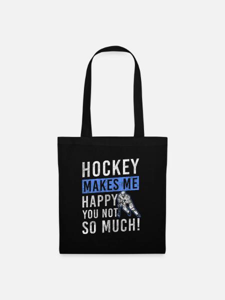 Eishockey Puck Training Mannschaft - Stoffbeutel - Schwarz
