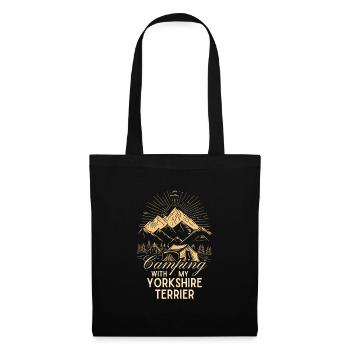 Yorkshire Terrier Camping Randonnée Plein air - Sac en tissu - noir - Devant