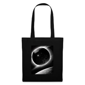 Dark Planet and Moon Solar System Galaxy Star - Tote Bag - black - Front