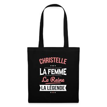 Christelle - La Femme - La Reine - La Légende - Sac en tissu - noir - Devant