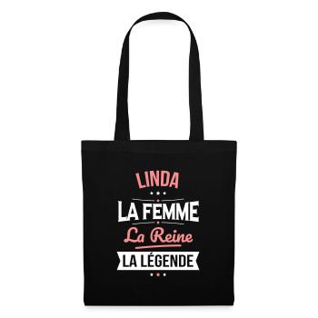 Linda - La Femme - La Reine - La Légende - Sac en tissu - noir - Devant