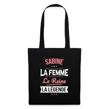 Sabine - La Femme - La Reine - La Légende - Sac en tissu - noir - Devant