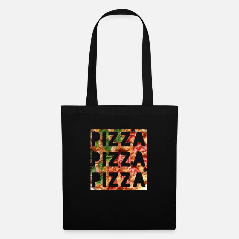 pizza pizza pizza - Sac en tissu - noir