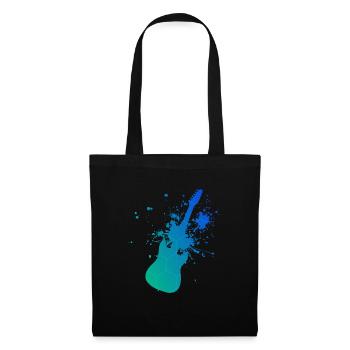 Guitariste Homme Guitare Guitare Femme Guitare Joue - Sac en tissu - noir - Devant