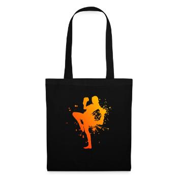 Boxe Kickboxeur Boxe Femmes Kickboxing Hommes - Sac en tissu - noir - Devant