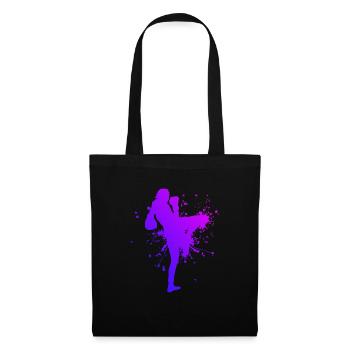Boxeur thaïlandais Muay Thai Boxe thaïlandaise Boxe thaïlandaise - Sac en tissu - noir - Devant