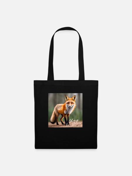 Stay Fearless - Fuchs Design - Stoffbeutel - Schwarz