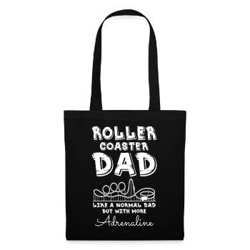 Roller Coaster Dad - Stoffbeutel - Schwarz - Vorne