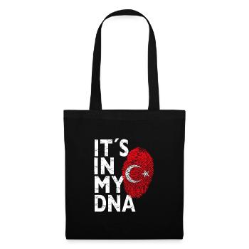 C'est dans mon ADN Tshirt Drapeau de la Turquie pour les Turcs - Sac en tissu - noir - Devant