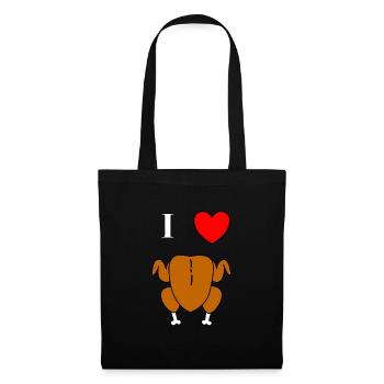 I love roast chicken with heart cool funny - Tote Bag - black - Front