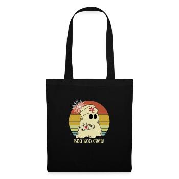 Boo Boo Crew Nurse Ghost Lustiges Halloween-Kostüm - Stoffbeutel - Schwarz - Vorne
