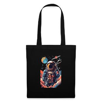Astronaute cool dans l’espace - Sac en tissu - noir - Devant