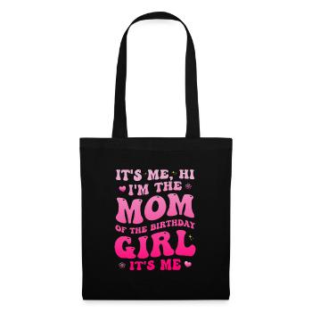 Maman de la fête d’anniversaire amusante de la fille d’anniversaire - Sac en tissu - noir - Devant