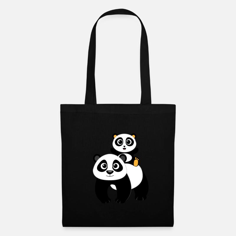 Ours Panda Design Ours Panda - Sac en tissu - noir