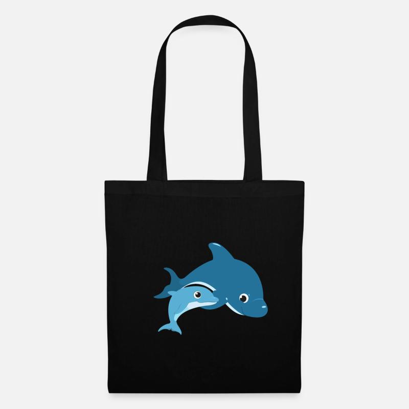 dolphin - Tote Bag - black
