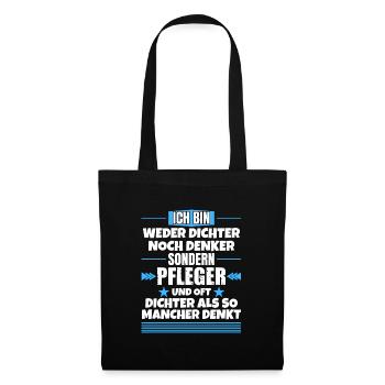 Neither poet nor thinker, but caretaker - Tote Bag - black - Front