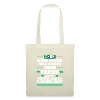 Poète ou penseur, mais rameurNi poète ni poète - Sac en tissu - nature - Devant