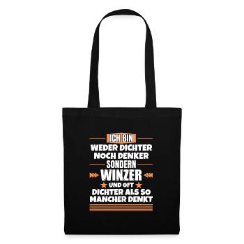 Neither poets nor thinkers, but winemakers - Tote Bag - black - Front