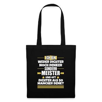 Ni poètes, ni penseurs, mais maîtres - Sac en tissu - noir - Devant