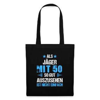 À 50 ans, beau chasseur - Sac en tissu - noir - Devant