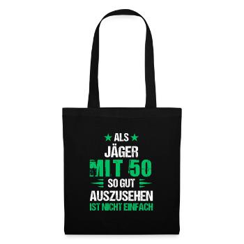 À 50 ans, beau chasseur - Sac en tissu - noir - Devant
