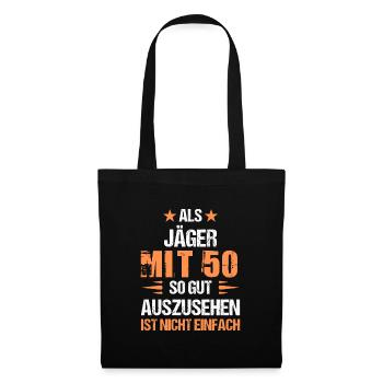 À 50 ans, beau chasseur - Sac en tissu - noir - Devant