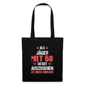 À 50 ans, beau chasseur - Sac en tissu - noir - Devant