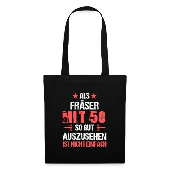 Avec 50 fraises esthétiques - Sac en tissu - noir - Devant