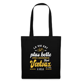 Vélo Mont Ventoux sport Humour velo cycliste - Sac en tissu - noir - Devant