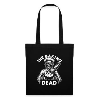 The Baking Dead gruseliger Zombie als Bäcker - Stoffbeutel - Schwarz - Vorne