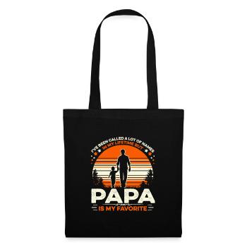 Papa Père Fils On m’a traité de beaucoup de noms - Sac en tissu - noir - Devant