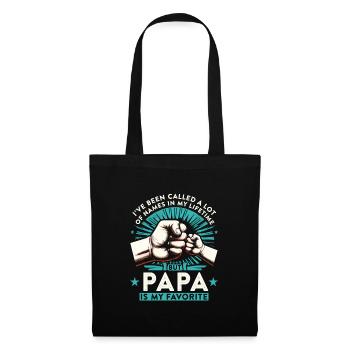 Papa Père Fils On m’a traité de beaucoup de noms - Sac en tissu - noir - Devant