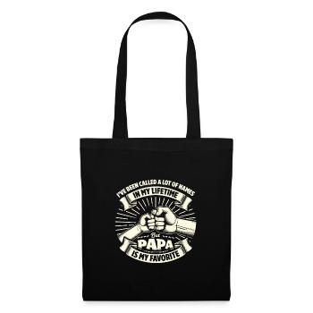 Idée de cadeau papa père fils appelé beaucoup de noms - Sac en tissu - noir - Devant