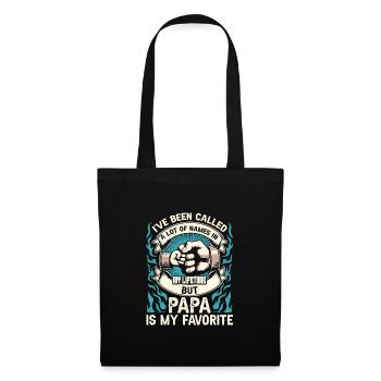 Idée de cadeau papa père fils appelé beaucoup de noms - Sac en tissu - noir - Devant
