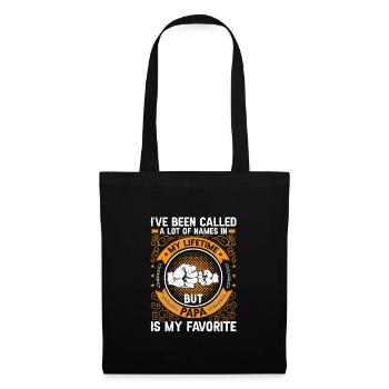 Idée de cadeau papa père fils appelé beaucoup de noms - Sac en tissu - noir - Devant