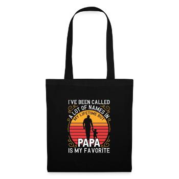 Idée de cadeau papa père fils appelé beaucoup de noms - Sac en tissu - noir - Devant
