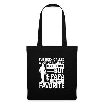 Idée de cadeau papa père fils appelé beaucoup de noms - Sac en tissu - noir - Devant