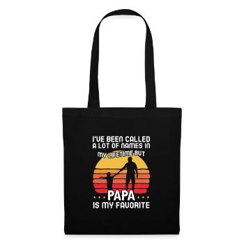 Idée de cadeau papa père fils appelé beaucoup de noms - Sac en tissu - noir - Devant