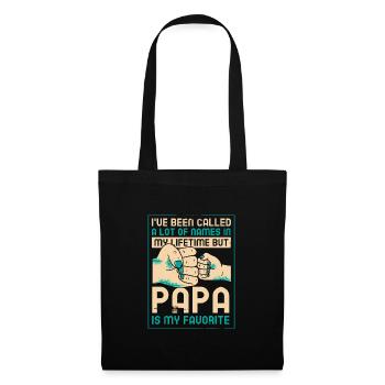 Idée de cadeau papa père fils appelé beaucoup de noms - Sac en tissu - noir - Devant