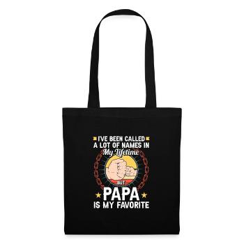 Papa Vater Sohn Geschenkidee Called A Lot Of Names - Stoffbeutel - Schwarz - Vorne
