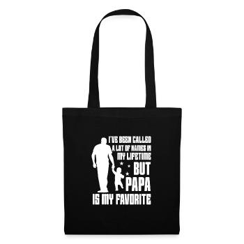 Idée de cadeau papa père fils appelé beaucoup de noms - Sac en tissu - noir - Devant