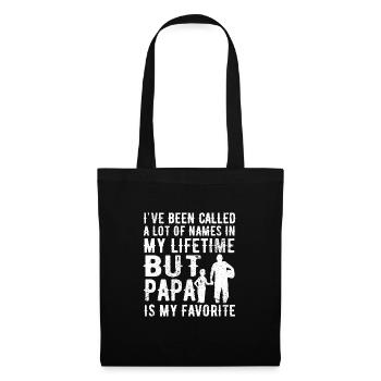 Idée de cadeau papa père fils appelé beaucoup de noms - Sac en tissu - noir - Devant