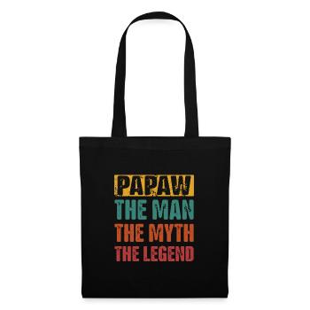Papa Grand-père Idée Cadeau Papaw Dire Humour Père - Sac en tissu - noir - Devant