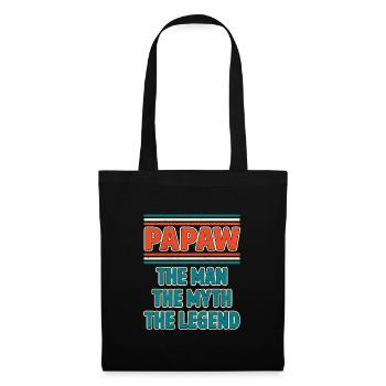Papa Grand-père Idée Cadeau Papaw Dire Humour Père - Sac en tissu - noir - Devant